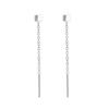 Pendientes de Hilo de Plata de Ley S925 2026 Nuevos Pendientes de Perforación de Oreja Simples de Moda para Mujer con un Toque de Lujo Ligero y de Alta Gama