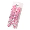 Grampo de Cabelo com Laço de Tecido Novo Transfronteiriço Conjunto de Grampos Infantis Xadrez Floral 5465
