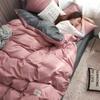 Conjunto de Ropa de Cama Moderno de Cuatro Piezas, Sábana, Funda de Edredón, Conjunto de Tres Piezas para Dormitorio de Estudiante, Juego de 4 Piezas para Cama Individual/Doble
