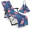 Funda para silla de playa transfronteriza funda para silla de playa de microfibra impresión digital 3D serie flamenco