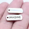 8X21Mm 1.5g Prata Antiga Liga de Metal para Roupas Acessórios Pingente de Etiqueta Imagine