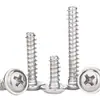Tornillos Autorroscantes Pwb Cabeza Cruzada con Arandela Plana Cola Plana Acero Inoxidable 304 Cabeza Semiredonda con Rosca Gruesa Media Tipo B