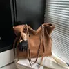 Bolso Bandolera de Cadena de Lujo Tipo Cubo para Mujer 2026 Nuevo Gran Capacidad Retro Bolso de Hombro Único Nicho Bolso Cruzado para el Trabajo