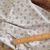 Tecido 100% Algodão Fio 40 Estampado Digital Estilo Coreano Retro Floral Pequeno Tons de Marrom Estilo Ins Bolsas DIY Feitas à Mão Roupas Femininas