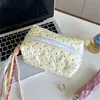 Bolsa de maquillaje grande de pentagrama estilo coreano, fresca y simple, bolsa de aseo, bolsa de almacenamiento de cosméticos portátil de viaje con forma de corazón
