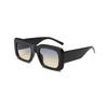 Estilo de Viaje de Vacaciones con Gafas de Sol Europeas y Americanas Que Te Hacen Ver Más Delgado, Moda de Calle Dopamina con Montura Cuadrada Grande y Patillas Gruesas