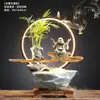 Adornos de agua corriente que atraen la riqueza mesa de té agua circulante sala de estar que genera riqueza decoración creativa para el hogar escritorio de oficina regalo de inauguración