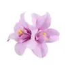 Grampo de Cabelo Duplo de Orquídea Mais Vendido Transfronteiriço Flor de Cabelo de Férias na Praia Boêmia Presilha de Cabelo Flor Artificial Acessório de Cabelo Presilha Lateral para Mulheres
