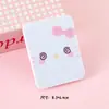 Espelho dobrável fofo de desenho animado com pente, moderno e compacto, espelho de maquiagem feminino, espelho pequeno portátil flip-top em cores de doce