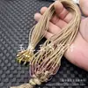 Colgante de Cuerda con Perla Dorada Fina Pequeña Ajustable Jade Jade Hetian Jasper Colgante de Cuerda Cuerda de Hilo de Jade Cuerda de Jade Venta al por Mayor