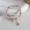 Pulseira de Pedra Natural Fresca de Verão 2024 Faça o Seu Verão com Respiração Colorida~