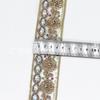 Estilo Étnico Bordado de Lentejuelas Encaje Hilo Dorado Organza Lente Código de Barras Ropa DIY Accesorios para Cuello Materiales
