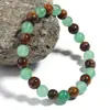 Pulseira Elástica de Pedra Natural 8mm para Comércio Exterior Transfronteiriço, Pulseira Casual Nova Estilo Chinês Fashion e Única com Cartão para Homens e Mulheres