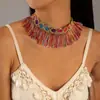 Joia Transfronteiriça Europeia e Americana Pulseira de Franjas Colorida Bohemia Joia de Linha de Tecido Estilo Étnico Retrô para Mulheres