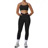 Conjunto de Yoga com Bolinhas Estampado Amazon Treino Fitness Corrida Esportes Conjunto de Duas Peças Calça de Yoga de Cintura Alta para Mulheres