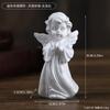 Decoração de resina de anjo de redenção retrô estilo europeu para moldura de porta de casa, moldura de foto, pingente de canto de mesa, asa de anjo, decoração de canto de armário