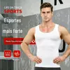 Amazon Cross-Border Colete Masculino Sem Costura Shapewear Fitness Ajustado Cinta para Peito Secagem Rápida Bodybuilding Colete Modelador Atacado