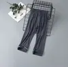 Pantalones finos de pijama para niños, holgados de modal, para niños y niñas, versátiles, a prueba de mosquitos, de verano, talla grande para niños y bebés, de seda de hielo, rectos