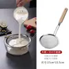 Escumadeira de Cozinha de Aço Inoxidável para Fritura, Peneira Grande para Macarrão, Filtro Doméstico para Leite de Soja, Peneira de Malha Fina