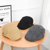 Boina de mezclilla retro, moda callejera estilo Hong Kong, boina artística, hace que la cara se vea más pequeña, adecuada para primavera y otoño, solo sombrero, disponible para envío directo