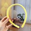 Arco de Cabelo DIY Base Embrião Pelúcia Semiacabado Faixa de Cabelo Feminina Outono e Inverno Enfeite de Cabeça Cor Doce Feito à Mão Fivela de Cabeça Enfeite de Cabeça Veludo Teddy