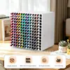 Estante de almacenamiento de rotuladores transfronterizos, modelo de escritorio, giratorio de 360 grados, multi-agujero, soporte de exhibición de gran capacidad para rotuladores y bolígrafos de colores