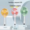 Novo Mini Ventilador de Mão Portátil de Desenho Animado Carregamento USB Pequeno Ventilador Elétrico de Mesa Presente Logo Personalizado