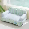 Nueva cama para gatos transfronteriza, en forma de L, con cojín y alfombrilla refrescante de látex y seda helada para perros, ideal para todas las estaciones.