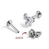 Accesorios para Piercing de Lazo de Aleación de Titanio Incrustados con Circonita, Aretes de Presión, Piercings para Labios, Piercings para Hélice de Oreja, Joyería Directa del Fabricante