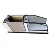 Pared divisoría ignífuga de vidrio templado todo acero de aleación de aluminio para oficina con persianas integradas, incluye medición e instalación en Jiangsu, Zhejiang y Shanghái