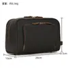 Neceser de Cuero Genuino para Hombres y Mujeres, Cuero Crazy Horse Vintage Bolsa de Cosméticos, Bolsa de Almacenamiento con Forro Impermeable, Neceser