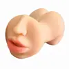 Dispositivo de Canal com Três Furos de Cabeça Dupla Mais Vendido da Amazon, Copo de Avião Moldado na Cor Café, Brinquedo Sexual Adulto para Masturbação Masculina
