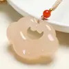 Hielo Jade Afgano Raíz de Loto Almidón Candado Ruyi Colgante Imitación Jade Hetian Material Qinghai Nube Propicia Candado para Bebé Colgante en Vivo