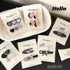 Set de Pasadores de Pelo de Lunares de Alto Valor Versátil y Femenino Clip para Flequillo de Gatito de Dibujos Animados Pasador Delgado Elegante Accesorios para el Cabello Pasador