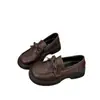 Zapatos de plataforma tipo mocasín con lazo estilo francés, nueva colección otoño 2026 para mujer, retro y versátiles, estilo británico, zapatos individuales JK