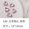 Cristales para Uñas con Base Puntiaguda Rhinestones Cristales de Vidra Transparente Blanco Corazón Rosa Cuadrado Irregular Hacha para Uñas Accesorios de Rhinestone