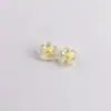 Cuentas Acrílicas Transparentes con Recubrimiento de Color, Cuentas Espaciadoras de Flor Pequeña, Cuentas para Pulseras Hechas a Mano DIY, Accesorios para Joyería