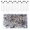 Agulha de cabeça de vidro colorida de alta qualidade 32mm em caixa alfinete fixo para costura DIY, patchwork, agulha de cabeça de vidro, agulha de posicionamento
