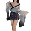 Banda para el vientre de niña Estilo Palacio Clásico Tallas Grandes Hanfu Conjunto Seductor Pijama Uniforme Gasa Transparente Camisón Erótico