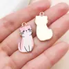 Impresión de Gota de Aceite Gato Lindo Colgante de Aleación Encanto de Gato Pulsera DIY Pendientes Collar Accesorios para Llaves