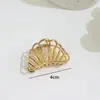 Grampo de Garra de Metal com Strass Coreano Temperamento Pedra Olho de Gato Espiga de Trigo Presilha de Cabelo Lírio do Vale Franja Presilha Tubarão Acessório de Cabelo