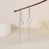 Aretes de Gancho de Gota de Agua con Diamante Solitario, Simples y Estilizantes, Aretes Largos de Borla, Elegantes Venta al Mayoreo de Fábrica
