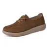 Zapatos planos casuales cómodos de primavera y otoño para mujeres de mediana edad y mayores, zapatos de slip-on poco profundos para damas, nuevo modelo antideslizante