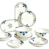 Louça de Mesa Cerâmica Colorida Sob Esmalte, Louça Azul Tinta, Tigelas, Pratos, Tigelas de Arroz, Peças Individuais, Conjuntos Combinados, Atacado de Louça Doméstica