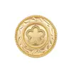 Botones Metálicos Vintage con Flor de Cinco Pétalos en Relieve para Chaquetas Estilo Chanel, Suéteres, Cárdigans, Botones Decorativos y Camisas de Traje