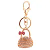 Llavero Creativo Lindo de Rhinestone para Bolso Accesorios de Bolso Cadena de Llaves Colgante de Metal Pequeño Regalo