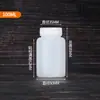 Botella de Plástico Blanco de Boca Ancha de PE al por Mayor Espesada 50100ml Sellada con Cápsula Boca Ancha Botella de Muestreo con Escala