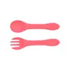 Garfo Colher de Silicone Colorido Infantil Garfo Colher Infantil Colher Treino Talheres Silicone Colher de Silicone para Comer Bebê