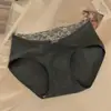 "Susurro de Viento Suave" Nuevo Estilo Calzones de Algodón Puro con Ribete de Encaje para Niñas, Algodón Antibacteriano 10A en la Entrepierna, Calzones de Cintura Media para Mujer