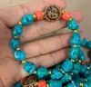 Pulseira de Contas Budistas Estilo Étnico Retrô, Pulseira Imitação Turquesa Estilo Nepales Xizang, Acessórios, Lembrancinhas Turísticas em Pontos Turísticos